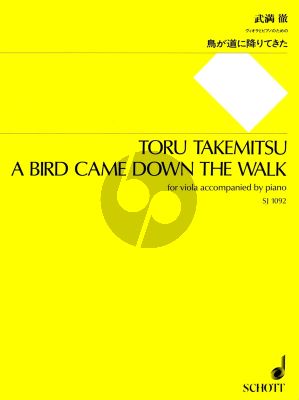 Takemitsu A Bird Came Down the Walk Viola and Piano