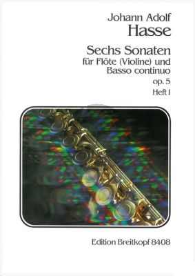 Hasse 6 Sonatas Op.5 Vol.1 Flute[Violin] and Bc (Urtext edited by Gerhard Braun)