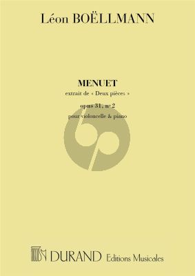 Boellmann 2 Pieces Op.31 No.2 Menuet for Cello and Piano