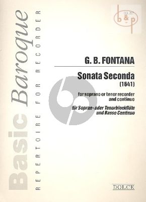 Sonata Seconda Soprano or Tenor recorder and Continuo