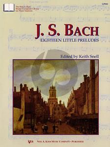 Bach 18 Little Preludes for Piano (eddited by Keith Snell)