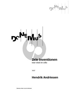 Andriessen 3 Inventionen (1937) fur Violine und Violoncello (1937)