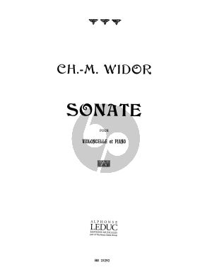 Widor Sonate Opus 80 Violoncelle et Piano