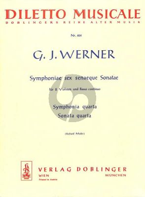 Werner Symphonia Quarta A-dur 2 Violinen und Bc