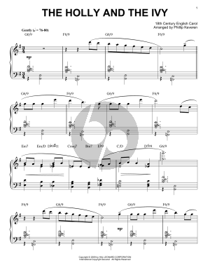 The Holly And The Ivy [Jazz version] (arr. Phillip Keveren)