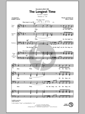 The Longest Time (SAB with Tenor Solo) (arr. Kirby Shaw)