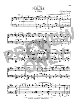 Prélude in B Major, Op. 28, No. 11