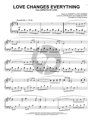 Love Changes Everything (from Aspects Of Love) (arr. Phillip Keveren)