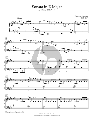 Sonata In E Major, K. 531, L. 430, P. 535