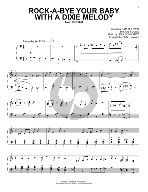 Rock-A-Bye Your Baby With A Dixie Melody [Jazz version] (arr. Phillip Keveren)
