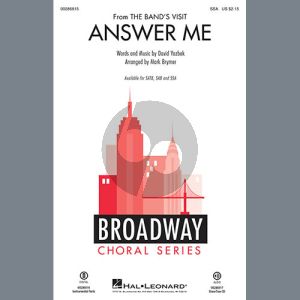 Answer Me (from The Band's Visit) (arr. Mark Brymer)