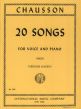 Chausson 20 Songs for High Voice (Sergius Kagen)