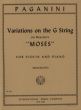 Paganini Variations on the G String on a theme from Moses by Rossini for Violin and Piano (Edited by Zino Francescatti)