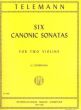 Telemann 6 Canonic Sonatas TWV 40:118-123 2 Violins (Herrman)