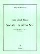 Staeps Sonate im alten Stil Sopran [Tenor] Blockflote oder Altblockflote und Bc