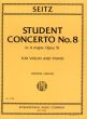 Seitz Concerto A-major Opus 51 Violin and Piano