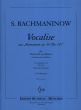 Rachmaninoff Vocalise Op.34 No.14 fur Violoncello und Klavier (Bearbeitung für Violoncello von Philipp von Morgen)