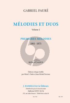 Faure Melodies et Duos vol.1 Premieres Melodies 1891-1875