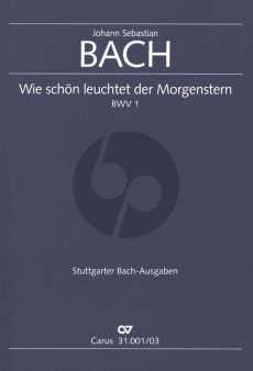 Bach Kantate BWV 1 Wie schön leuchtet der Morgenstern Klavierauszug (Deutsch/English) (Kantate zum Fest Mariae Verkündigung)