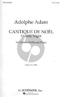 Adam O Holy Night (Cantique De Noel) SAB-Piano (arr. Carl Deis) (fr./engl.)