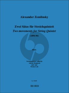 Zemlinsky 2 Satze Streichquintett (Stimmen)