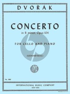 Dvorak Concerto B-minor Op.104 Cello and Piano (edited by Leonard Rose)