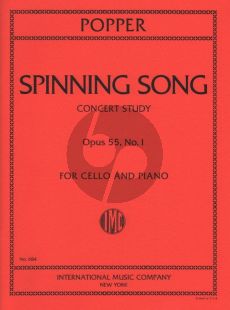 Popper Spinning Song (Concert Study) Op.55 No.1 Cello-Piano