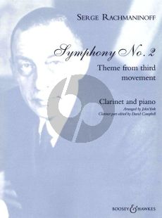 Rachmaninoff Theme from Symphony No. 2 3th. Movement Clarinet and Piano (arr. John York)