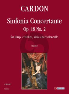 Cardon Sinfonia Concertante Op.18 No.2 Harp-2 Vi.-Va.- Violonc. (Score/Parts) (Anna Pasetti)