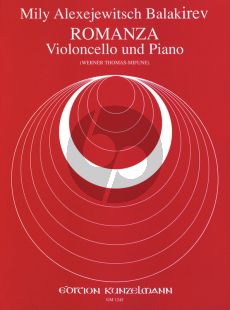 Balakirev Romanze fur Violoncello und Klavier (Herausgegeben von Werner Thomas-Mifune)
