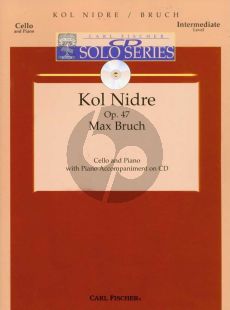 Bruch Kol Nidrei Op.47 for Violoncello with Pianopart on CD Book with Play-Along CD (Intermediate Level)