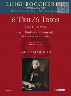 6 Trios Op.1 Vol.1 (No.1 - 3 (G.77 - 78 - 79) 2 Violins-Violoncello