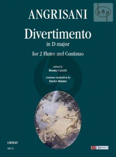 Angrisani Divertimento D-major 2 Flutes and Bc (Score/Parts) (edited by Renate Cataldi)