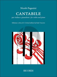 Paganini Cantabile D-major for Violin and Piano (edited by Italo Vescovo)