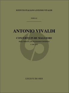 Vivaldi Concerto D-major RV 93 F.XII n.15 Lute-2 Violins and Bc (Score) (Gian Francesco Malipiero)