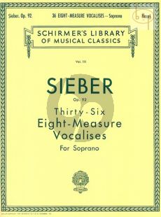 36 Eight-Measure Vocalises Opus 92 Soprano