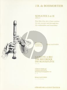 Boismortier Sonatas Op. 27 No.1 - 2 Treble Recorder-Bc (Michel Sanvoisin)