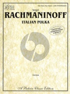 Rachmaninoff Italian Polka for Piano 4 Hands (Late Intermediate) (Edited Gail Lew)