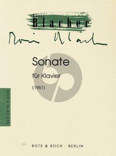 Blacher Sonate Op. 39 Klavier (1951)