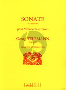Telemann Sonate La mineur Violoncelle et Piano (Realisition de Pierre Ruyssen)