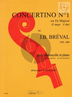 Breval Concertino No.1 F-major Violoncello and Piano (Feuillard)