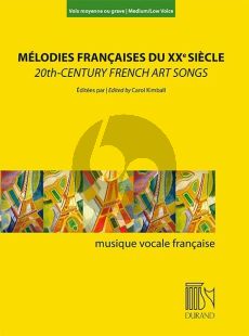 Mélodies françaises du XXe Siècle (20th Century French Art Songs) Medium-Low Voice-Piano