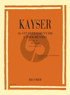 Kayser 36 Studi elementari e progressivi Op.20 Violino (Renato Zanettovich)