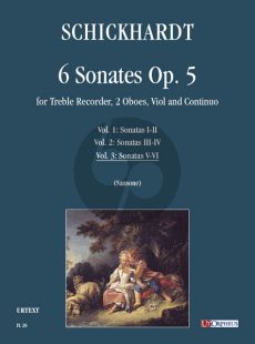 Schickhardt 6 Sonatas Op.5 Vol.3 (No.5 - 6) (Treble Rec.- 2 Oboes-Viol-Bc) (Score/Parts) (Nicola Sansone)