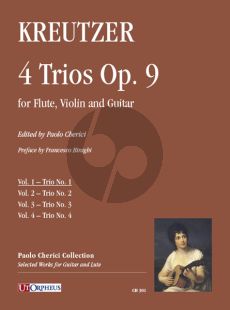Kreutzer 4 Trios Op. 9 Vol. 1: Trio No. 1 for Flute-Violin and Guitar (Score/Parts) (edited by Paolo Cherici)