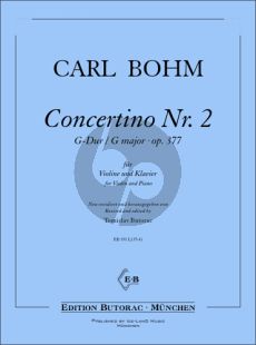 Bohm Concertino G-Dur No. 2 Op. 377 fur Violine und Klavier (Tomislav Butorac)