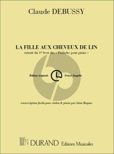 Debussy La Fille aux Cheveux de Lin Violon et Piano (Transcription Facile par Leon Roques)