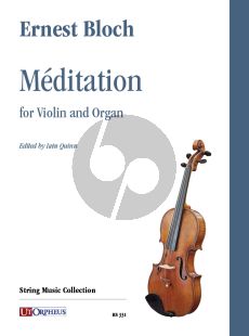 Boch Méditation for Violin and Organ (edited by Iain Quinn)