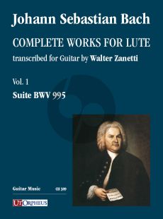Bach Suite BWV 995 for Guitar (Transcription: Walter Zanetti)