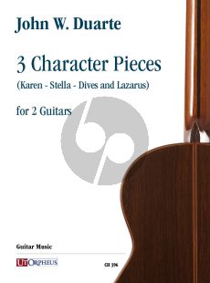 Duarte 3 Character Pieces for 2 Guitars (Score/Parts)